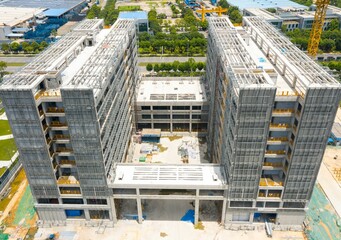 Wall Mural - High-rise university teaching building under construction