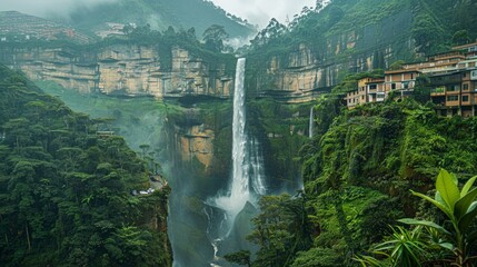 Sticker - Tequendama Falls in Bogota, Colombia