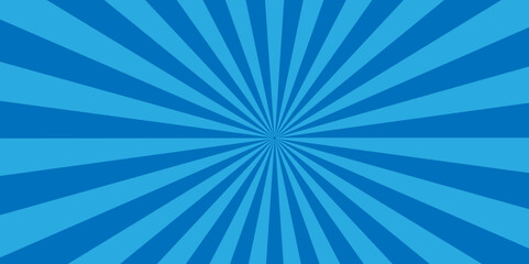 Wall Mural - blue sunburst background