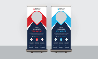 Wall Mural - Business Roll Up Banner Set, Use Corporate Business, Agency, Travel, Gym, Fashion.