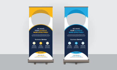 Wall Mural - Business Roll Up Banner Set, Use Corporate Business, Agency, Travel, Gym, Fashion.