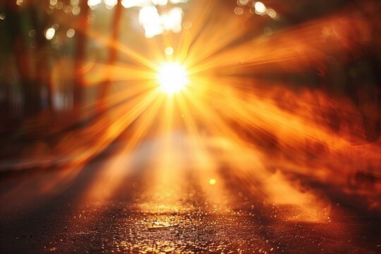 digital image of sun flare with blur effect on white background, high quality, high resolution