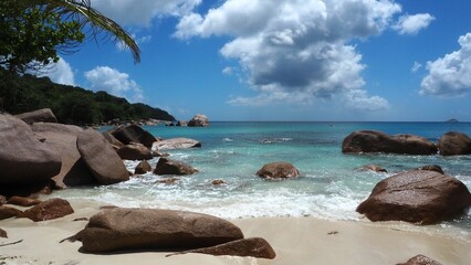 Scenic paradise beach shore views