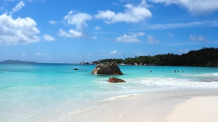 Scenic paradise beach shore views