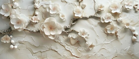 Poster - Card, invitation, or poster featuring a cherry blossom branch.
