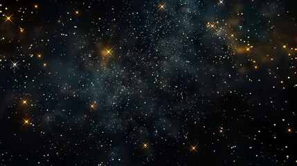 dark 3d illustration of twinkling and blinking stars on a night sky. uhd 4k background of black sky 