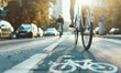 © Nany - Inadequate bike lanes and cycling infrastructure can force cyclists into car traffic, raising the accident risk. with wide background