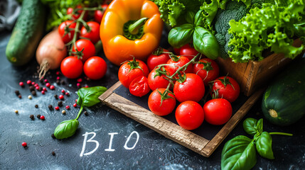 Wall Mural - Bio Vegetables Background