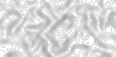 Wall Mural - Topographic contour map. Vector cartography illustration. Map in Contour Line Light topographic topo contour. Illustrations of maps Abstract Geometric