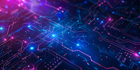 Wall Mural - Digital background, technology, circuit