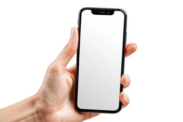 Sticker - A person holding a cell phone, suitable for technology concepts