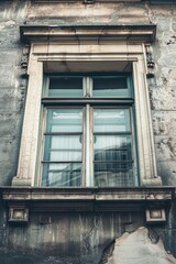 Poster - A window with a clock on the outside, perfect for illustrating time concepts