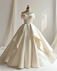 Wall Mural - Design a modern and sophisticated gown that blends traditional craftsmanship with contemporary flair, HD