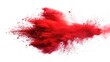 © Fotograf - A vibrant red powder exploding on a clean white backdrop. Ideal for creative projects and vibrant designs