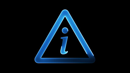 Glowing Blue Information Symbol