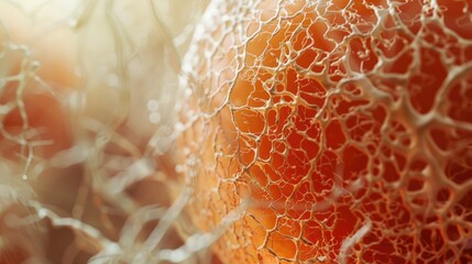 Wall Mural - Close-up of fruit with bubbles, suitable for food and health-related designs