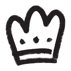 Wall Mural - Doodle sketch style of Hand drawn crown vector illustration for concept design.