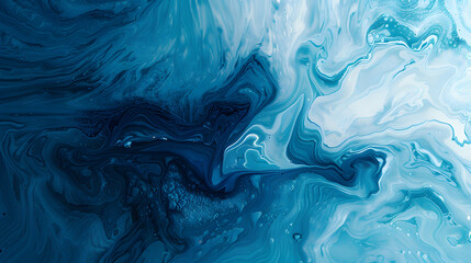Wall Mural - abstract art blue paint background with liquid fluid grunge texture. ai