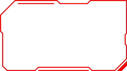 Wall Mural - red abstract frames technology futuristic interface hud vector design for ui games.