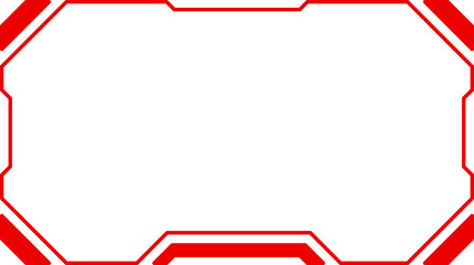 Wall Mural - red abstract frames technology futuristic interface hud vector design for ui games.