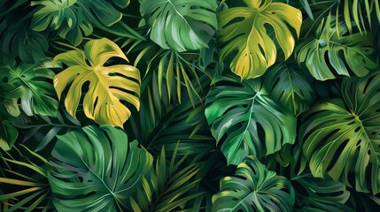 Vector Graphic of Leafy Green Foliage