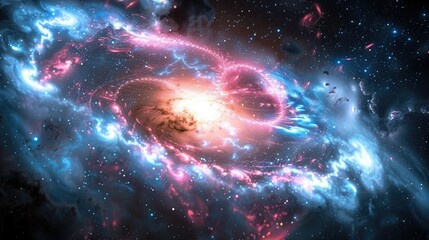 Wall Mural - Computing galaxies in electric space,