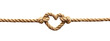© Prompt2image - A rope with a heart-shaped knot tied neatly, isolated on a transparent background