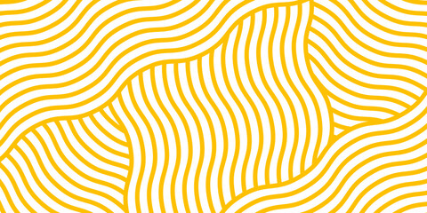 pattern with elements of yellow noodles on white. abstract background with spaghetti in graphic form