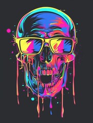 Wall Mural - colorful skull