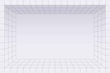 Wall Mural - simple black grid lines are isolated on a white background. abstract stage background with editable 