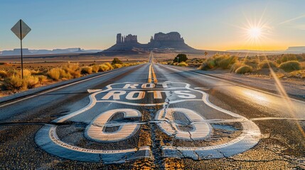 Wall Mural - Route 66 in USA, USA