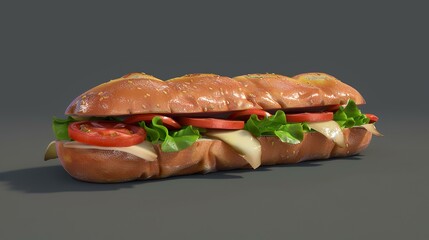 Wall Mural - Hoagie on a transparent background 