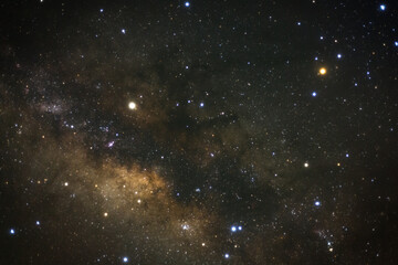 Wall Mural - the center of milky way galaxy with stars and space dust in the universe