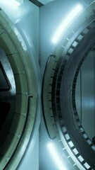 Wall Mural - inside empty space station interior