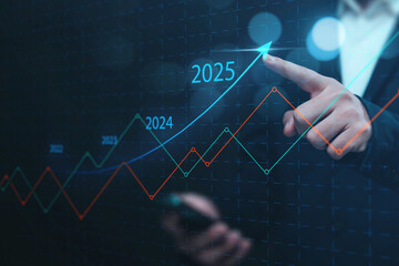 Wall Mural - business 2025 analytics tools charts and graphs with statistics to analyze business potential and fo