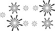 © Chathurika - Set sparkles star symbols vector. The set of original vector stars sparkle icon. Bright firework, decoration twinkle, shiny flash. Glowing light effect stars and bursts collection.