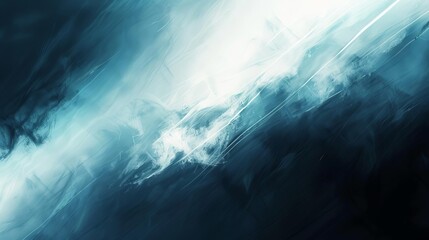 Wall Mural - ethereal gradient white blue and black abstract background glowing light large banner size digital illustration