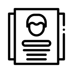 Poster - resume line icon