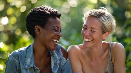 Canvas Print - Genuine Laughter Among Friends