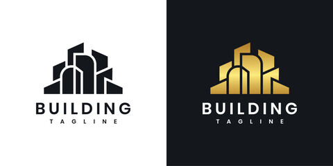 Wall Mural - abstract architectural building construction logo design inspiration	