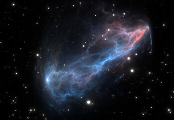 Wall Mural - fantasy space nebula. giant interstellar cloud with stars