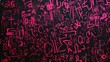 © fara - The Beauty of an Abstract Graffiti Letters and Symbols Black and Pink Wallpaper