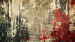 © Summit Art Creations - Grunge texture with red, black, and white paint. AIG51A.