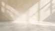 © juliasudnitskaya - Empty abstract background in neutral beige colors for business product presentation. Geometrical shadows on wall for modern minimalist mockup backdrop.