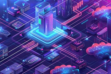 Illustrations of infrastructure as code (IaC) concepts and tools such as Terraform and Ansible, showing how developers automate the provisioning and configuration of cloud resources
