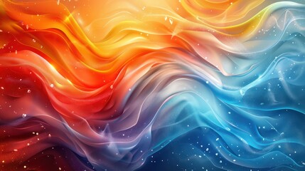 Wall Mural - Fluid Lines: Colorful Abstract Art Design Background