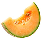 Cantaloupe melon slice isolated on transparent background