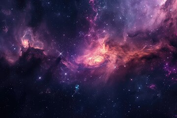 Beautiful galaxy background with vibrant colors