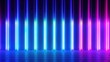 © Top AI images - Neon lights in vertical lines with blue and pink hues