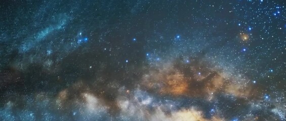 milky way. stunning cosmic landscape with vibrant star clusters, nebulae, and galaxies in deep space